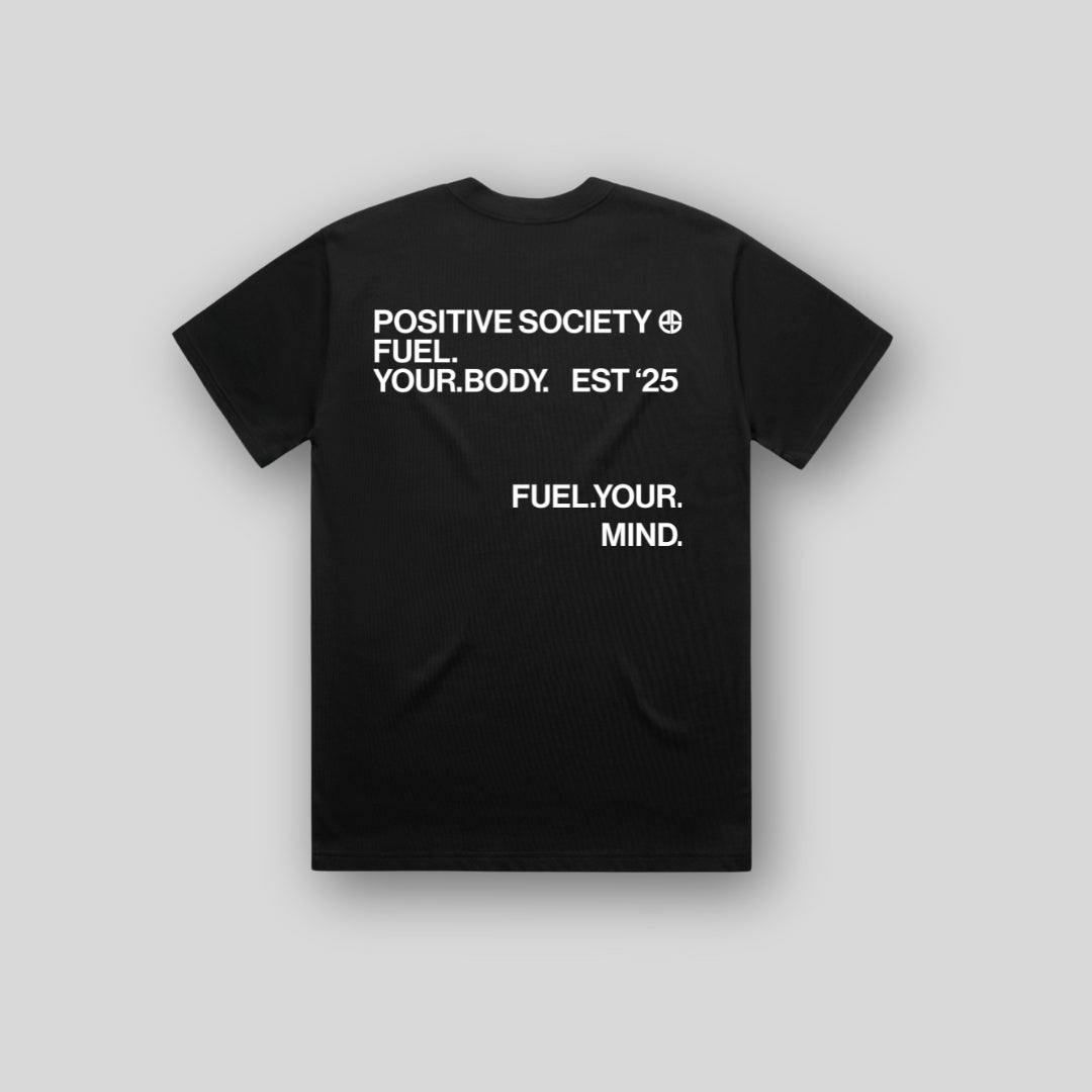 Fuel Your Body, Fuel Your Mind Black T Shirt